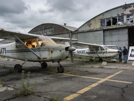 Aena subasta dos avionetas abandonadas en Bilbao Español.News