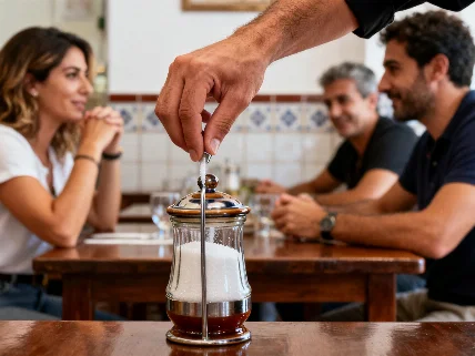 A partir de agosto desaparecerán el azúcar, las salsas y la nata de un solo uso en los cafés de España