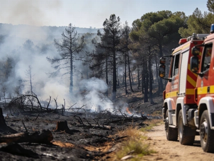 El incendio en la sierra suroeste de Madrid amenaza San Martín de Valdeiglesias