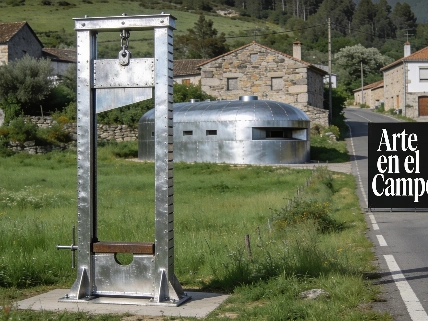 Una guillotina de arte contemporáneo sorprende en Trasanquelos