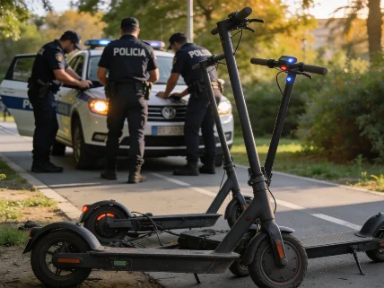 La Policía Local frena una concentración ilegal de patinetes eléctricos en Valencia