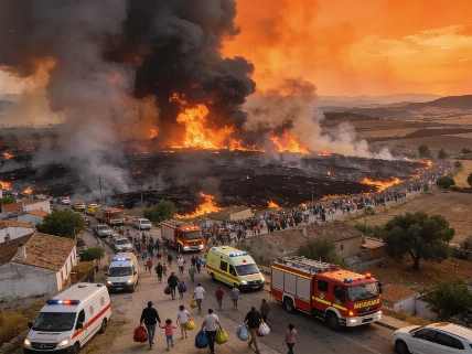 España afronta la mayor evacuación del siglo por incendios en cuatro provincias
