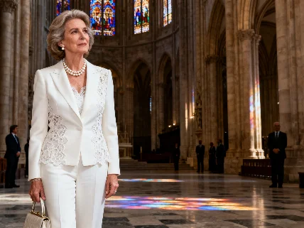 En Madrid, la reina Sofía rompió la tradición durante una oración con el Papa León XIV