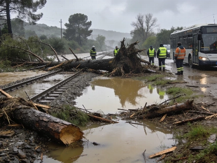 Tormentas paralizan trenes y carreteras en Catalunya y dejan daños graves Español.News