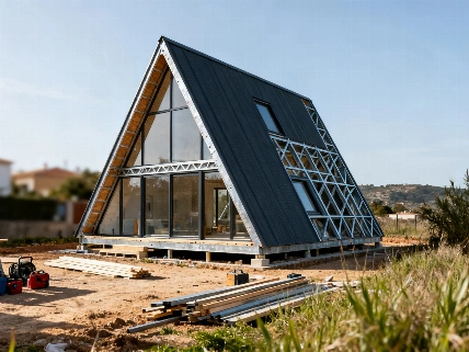 En Amazon apareció una casa tipo A-Frame de dos plantas con cocina y baño por menos de 17.000 euros