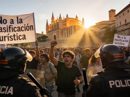 Ocho heridos tras cargas policiales en protesta contra el turismo en Palma Español.News