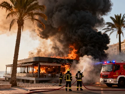 Incendio en nave de trasteros en Villaverde obliga a evacuar una gasolinera