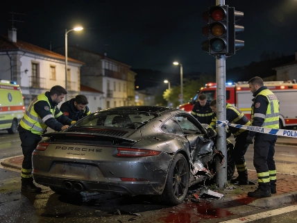 Un copiloto muere tras huida y choque de un Porsche en Hinojedo Español.News