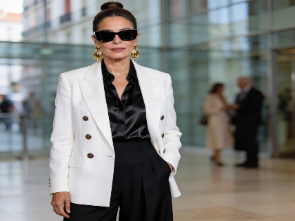Vicky Martín Berrocal apuesta por el blanco y negro en la Semana de la Moda