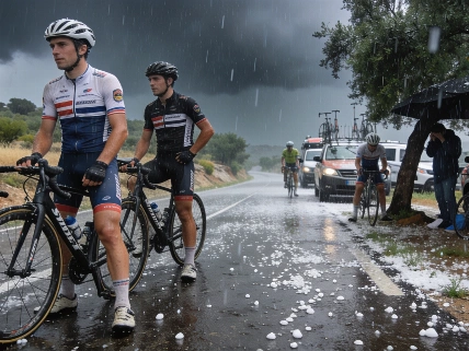 Granizada obliga a detener la tercera etapa de la Vuelta a España Español.News