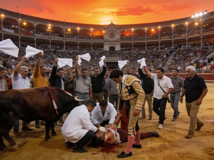 Grave cogida de Marco Pérez y polémica en la última corrida de Santander Español.News
