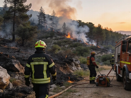El incendio de Niebla mantiene la tensión pese a mejoras puntuales Español.News