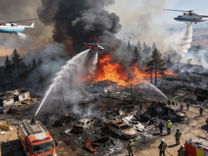 El incendio de Los Gallardos supera las 6.600 hectáreas y deja 12 víctimas