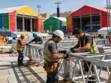 Arranca el montaje del estadio para los 12 conciertos de Shakira en Madrid Español.News