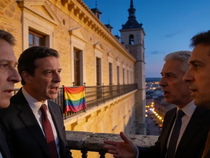 Vox permite la bandera arcoíris en Toledo y desata tensión con el PP
