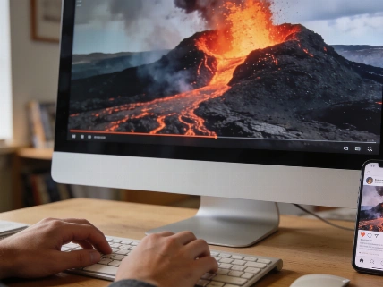 El vídeo viral de la supuesta erupción en Indonesia era falso: fue creado con IA