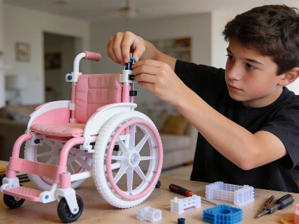 Un adolescente crea una silla de ruedas única para una niña Español.News