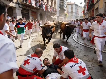 Toros de La Palmosilla dejan tensión y heridos en el sexto encierro