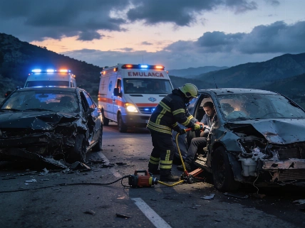 Dos conductores atrapados y graves tras un choque en la M-601 en Madrid