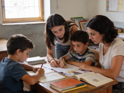 En las escuelas rurales de Castilla y León quedan clases con cuatro alumnos