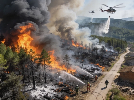El incendio en La Mierla obliga a evacuar 21 pueblos y arrasa 13.000 hectáreas Español.News