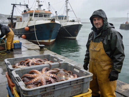 El pulpo arrasa en los puertos ingleses y cambia el juego pesquero