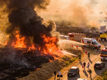 Incendio controlado en la azotea de la Facultad de Derecho de la Complutense