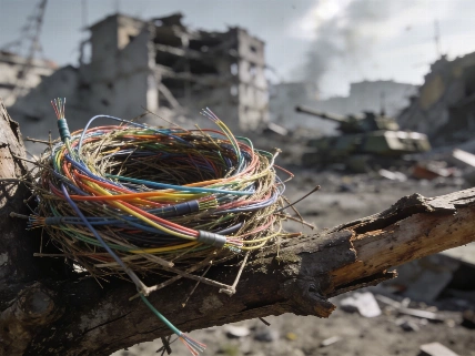 Nidos de aves con fibra óptica militar en Ucrania Español.News