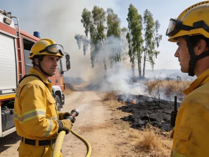 El incendio en la zona de Sanaüja fuera de control afecta terrenos agrícolas