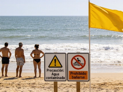 Alerta sanitaria en dos playas de Huelva