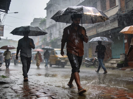 Lluvias intensas y tormentas alteran el clima en el norte de India