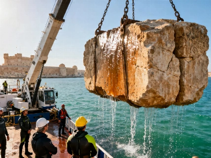 En Egipto recuperan enormes bloques de Faraón ya comenzó la reconstrucción digital