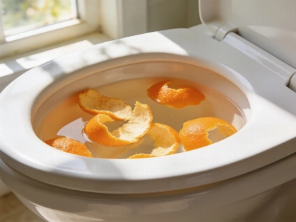 El truco de las cáscaras de naranja en el váter