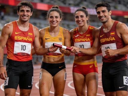 España logra bronce y récord nacional en el 4x100 mixto europeo Español.News