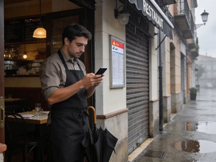 Permiso retribuido en hostelería por alerta roja
