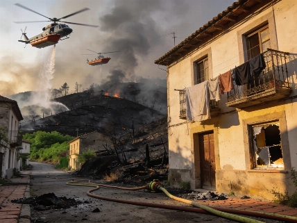 Muriel, evacuado por el mayor incendio de Castilla-La Mancha Español.News