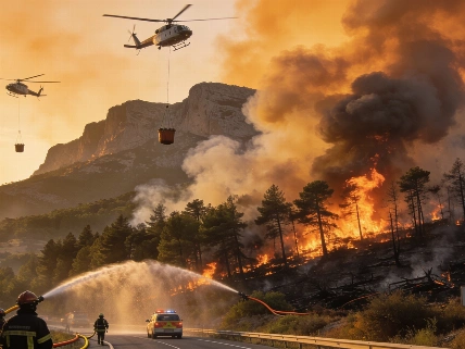 Protección Civil ordena el confinamiento en Fontllonga por un incendio en Camarasa