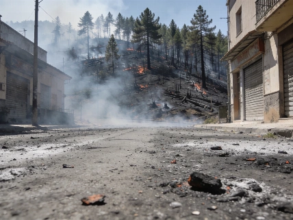 Vecinos de Sotillos intentan regresar pese a los controles por el incendio Español.News
