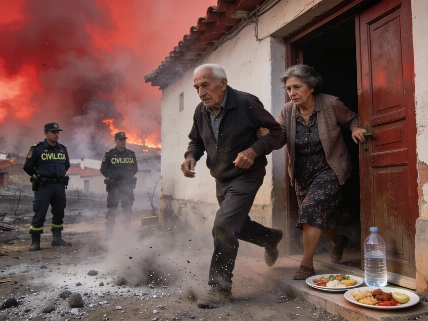Últimos vecinos de Chapinería evacuados tras ignorar la alerta por incendios