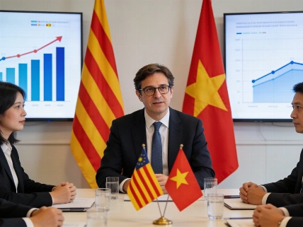 Salvador Illa exige avances en la financiación y refuerza lazos con Vietnam