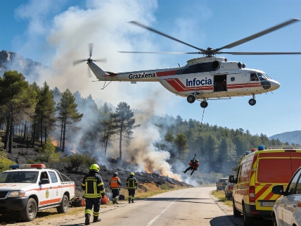 Infoca logra estabilizar el incendio en Grazalema y permite el regreso de vecinos