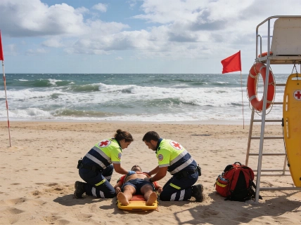 Dos jóvenes mueren ahogados en una playa de Guardamar pese a la bandera roja Español.News