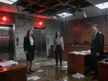 Graves daños por inundación en los juzgados de Plaza de Castilla