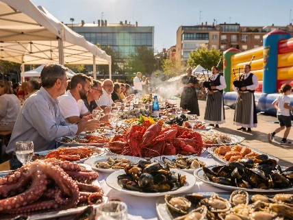 Mariscos gallegos y música en vivo lo que ofrecerá la feria en Madrid