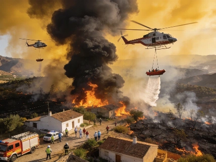 El incendio de Los Gallardos se estabiliza tras arrasar 7.000 hectáreas