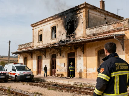 Incendio en la estación abandonada de Calamoch: uno de los heridos sale de cuidados intensivos