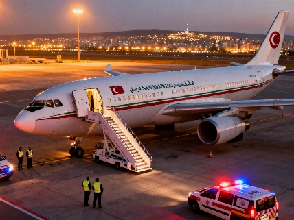 A310 español con el primer ministro realiza una parada de emergencia rumbo a Ereván