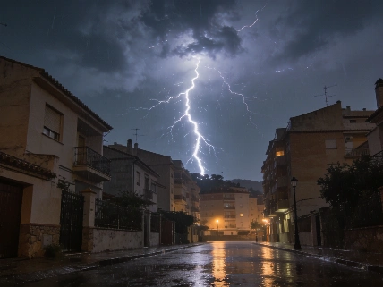 Tormenta eléctrica sorprende a Málaga con rayos en plena madrugada Español.News