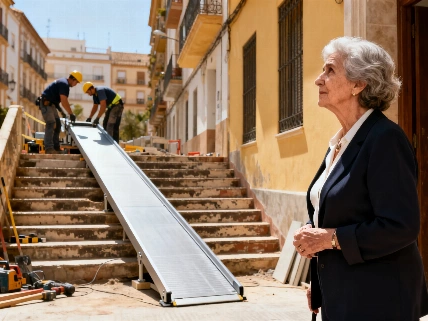 La ley exige instalar rampas y ascensores para personas mayores y con discapacidad