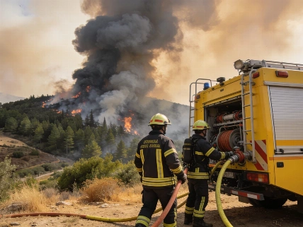 El incendio de Niebla obliga a evacuar y moviliza a 24 medios aéreos Español.News